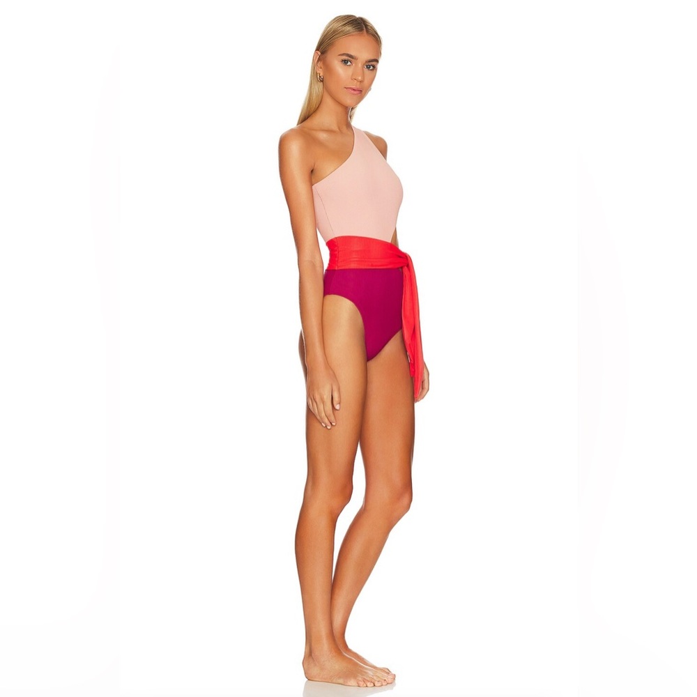 BEACH RIOT | Carlie One Piece in Merlot Colorblock